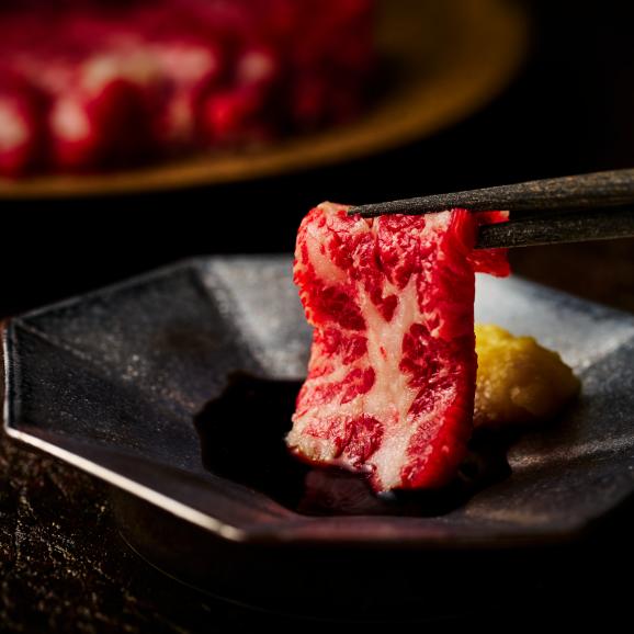 【全国送料無料・ポイント3倍】&ldquo;とろける中トロ入り&rdquo;馬肉生育マイスターのお墨付き&ldquo;朝採れ&rdquo;「ふじ馬刺し 彩」 240g(上赤身80g2点 中トロ80g1点） 4~6人前 タレ・生姜付【熊本より直送】03