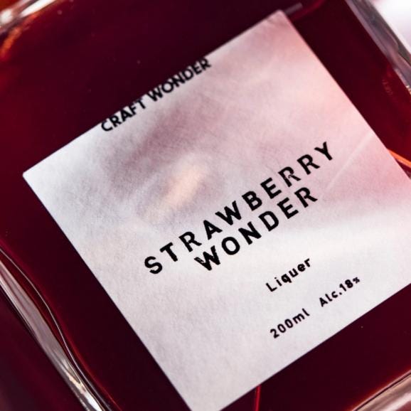 CRAFT WONDER STRAWBERRY WONDER 200ml Gift box set【リキュール200ml1本/全国送料500円/ポイント3倍/9,000円以上購入で送料無料】05