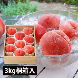 予約受付中：8月中旬頃より発送予定|《旬果》特秀プレミアム白桃3kg(6～9玉)[桐箱入り]