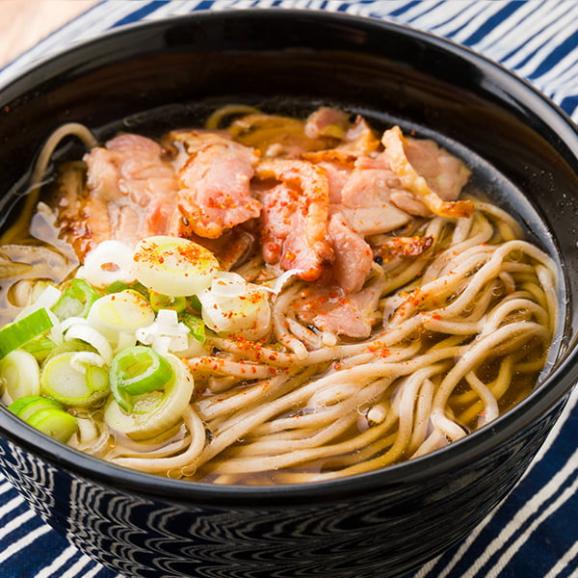 酒井製麺所/山形名物 冷たい肉そば4食(めん130g×4、たれ、親鶏肉、七味)05