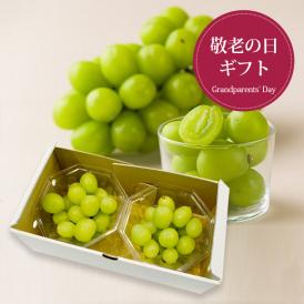 【敬老の日ギフト】プレミアムぶどうシャインマスカット約600g(300g×2パック)