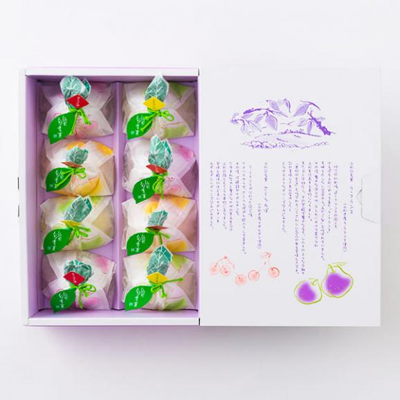 杵屋本店／山形旬香菓8個入(ラフランス×3、さくらんぼ×3、桃×2)04