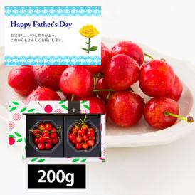 【父の日ギフト】プレミアムさくらんぼ佐藤錦200gダイヤパック入