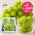 【秋の大感謝セール1400円OFF】《ご家庭用》プレミアムぶどうシャインマスカット約1kg(3房前後)