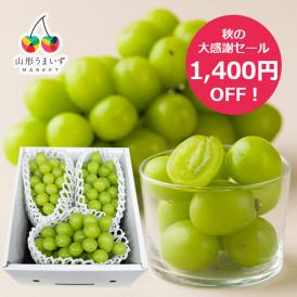 【秋の大感謝セール1400円OFF】《ご家庭用》プレミアムぶどうシャインマスカット約1kg(3房前後)
