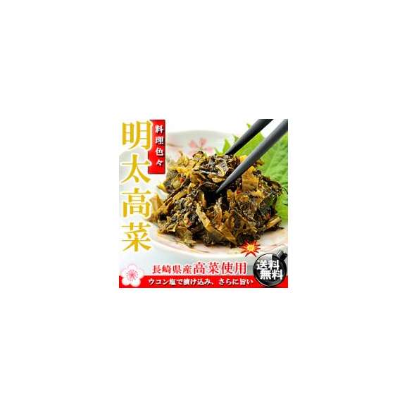 ピリ辛で激うま♪長崎県産 めんたい 高菜 180g×4個入り【送料無料】【たかな】【タカナ】 F02
