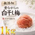 【送料無料】紀州南高梅 梅干し 無添加 白干し梅 1kg 訳あり つぶれ梅 塩分約20％ ご飯のお供 うめぼし わけあり 梅 梅干
