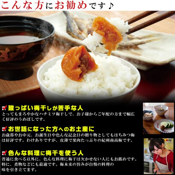 【送料無料】 梅干し はちみつ 訳あり 減塩 はちみつ梅 1kg はちみつ漬け つぶれ梅 （塩分5%） 梅 梅干 紀州南高梅 はちみつ梅干し 大粒 うめぼし わけあり 国産 南高梅 お取り寄せグルメ 05