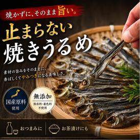 干物 国産 焼きめざし うるめいわし使用 32g×3個 無添加 塩のみ（ 焼かずにそのままどうぞ ） おつまみ 珍味 つまみ 小魚 焼めざし 焼きうるめ 食べる小魚