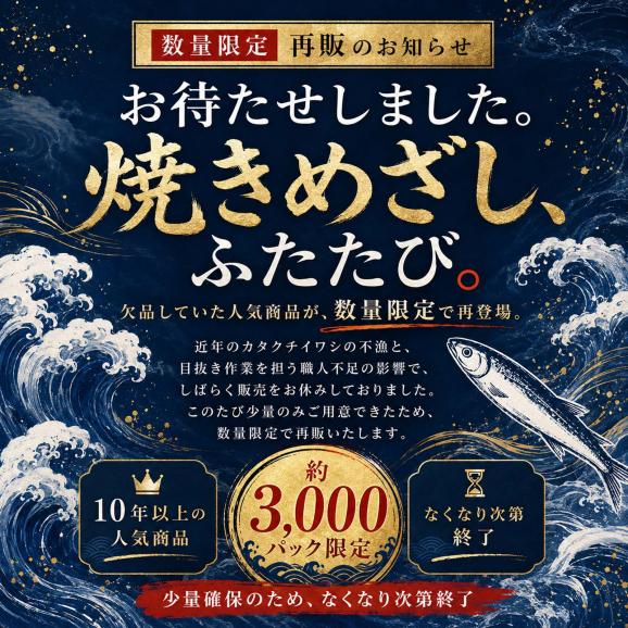 国産 干物 焼きめざし 片口いわし使用 60g&times;2個 無添加 塩のみ（塩分約13％）焼かずにそのままどうぞ カタクチイワシ いわし めざし メザシ 魚 海鮮 おつまみ02