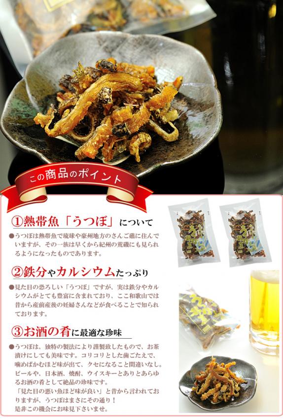 数量限定商品】 国産 海鮮 おつまみ 珍味 うつぼ揚煮 佃煮 45g×2個【無