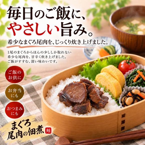 ご飯のお供 まぐろ尾肉 （ 希少部位の尾肉使用 ）90g&times;3個 まぐろ佃煮 お茶漬け マグロ おつまみ マグロ角煮 お惣菜 珍味 酒の肴 常温保存 マグロ佃煮 プチギフト お歳暮04