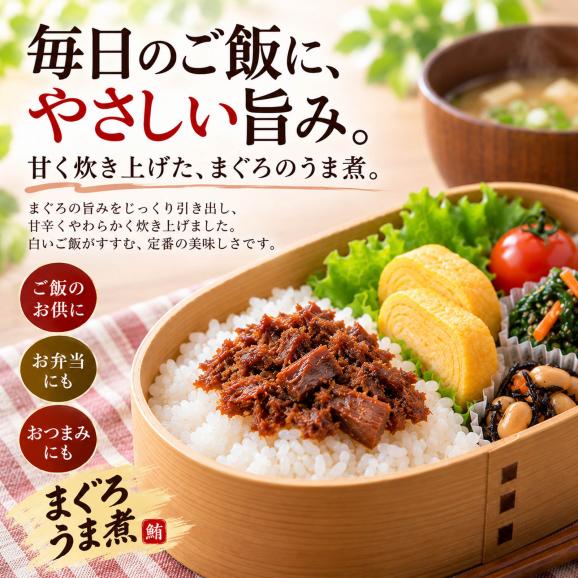 ご飯のお供 まぐろ佃煮 まぐろうま煮(90g×3個)鮪の旨味と胡麻の風味 お茶漬け マグロ おつまみ マグロ角煮 お惣菜 珍味 酒の肴 常温保存 プチギフト03