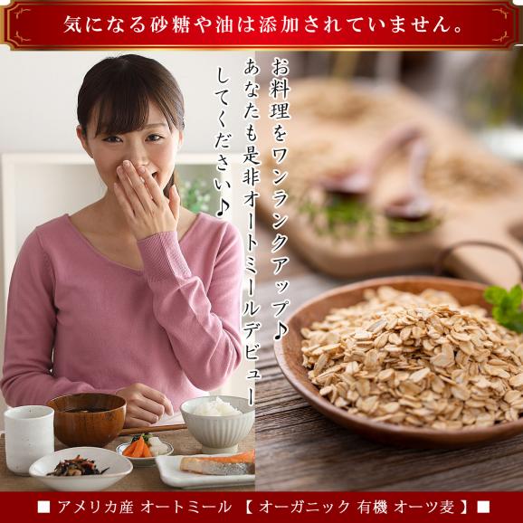 【送料無料】 オートミール 【 オーガニック 有機 オーツ麦 】300g 有機栽培 （ おうちで簡単 手作り グラノーラ ) アメリカ産 麦 ロールドオーツ オートミールパウダー 粉末オートミール オ04