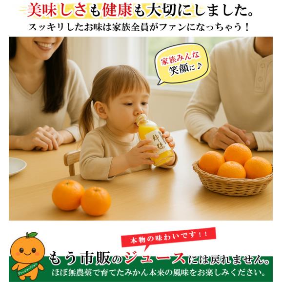 みかんジュース 5種類の柑橘ブレンド 神保（180ml×6本）瓶 ストレート 和歌山県産 果汁100％ みかん ジュース 無添加 減農薬 ブレンド 農家直送 ギフト05