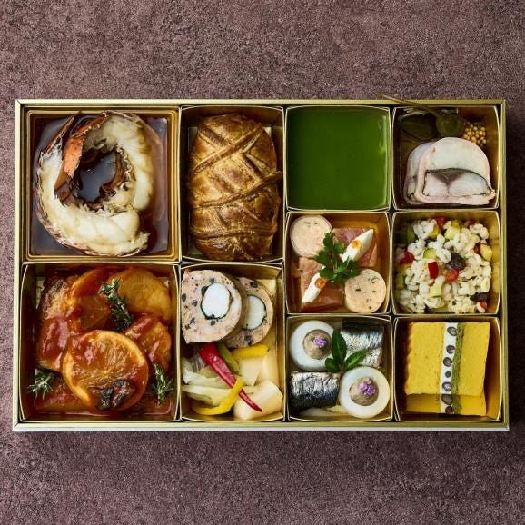 《ミシュラン掲載実績店監修》【送料無料】イタリアン・フレンチの詰まった魚介メインの1段重　全13品　1～2人前02