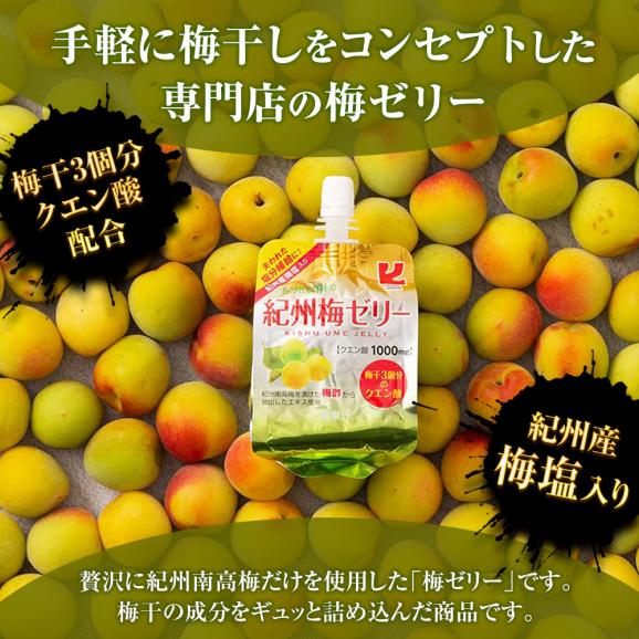 紀州農園 紀州梅ゼリー 180g 1箱(6本入) うめ ウメ 梅 梅干し 南高梅 うめぼし ウメボシ みなべ ゼリー 送料無料 熱中症対策02