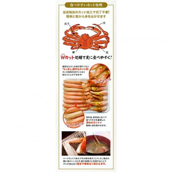 カット 生 ズワイガニ 総重量2.4kg ハーフポーション かにしゃぶ 生食可 刺身 かに カニ 蟹 ずわい BBQ 敬老 敬老の日 ギフト進物05