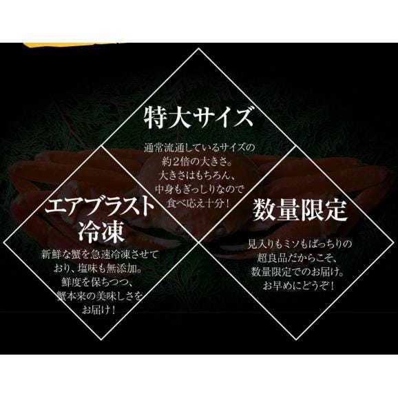 訳あり ボイル ズワイガニ 姿 特大 4尾 約2.4kg ずわいがに 差脚 良品 かに カニ 蟹 BBQ 敬老 敬老の日 ギフト進物05