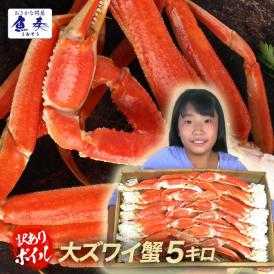 ボイル ズワイガニ 脚 5kg 訳あり しゃぶしゃぶ用 ずわい ボイル メガ盛り かに カニ 蟹 BBQ 敬老 敬老の日 ギフト進物