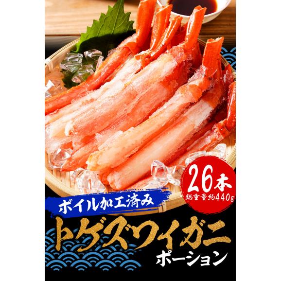 ボイル トゲズワイガニ ポーション 26本入 総重量約440g かに カニ 蟹 ずわい かにしゃぶ かに鍋 ポイント利用 お試し商品 サンプル02