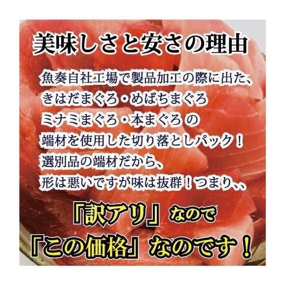 まぐろ マグロ 鮪 訳あり 刺身 メガ盛り 切り落し 500g×3P 送料無料 冷凍 鉄火丼 父の日 敬老 お歳暮 取り寄せ 家飲み 在宅 まぐろ丼 海鮮02