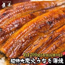 超特大 うなぎ蒲焼 3尾 長焼 約1.2kg（380g～400g×3本 ） 訳あり 蒲焼 ウナギ 鰻 母の日 父の日 土用丑 取り寄せ ギフト