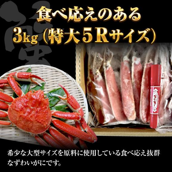 冷凍 ずわいかに カット済み 5R 3kg バルダイ 特大サイズ かに カニ 蟹 ニッスイ 青箱 ズワイガニ ずわい蟹 ずわいがに 鮮凍かに 送料無料03