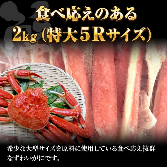 冷凍 ずわいかに カット済み 5R 2kg バルダイ 特大サイズ かに カニ 蟹 ニッスイ 青箱 ズワイガニ ずわい蟹 ずわいがに 鮮凍かに 送料無料03