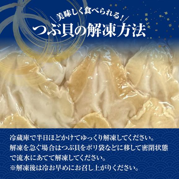 つぶ貝むき身 500ｇ ツブ貝 粒貝 ツブ貝 開き 生食用 ロシア産 送料無料 つぶがい貝 寿司ネタ 炙り05