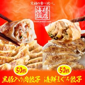 究極のまぐろ餃子 & 黒豚入り肉餃子 セット 100粒（各50粒づつ×2袋） 餃子 ぎょうざ ギョウザ ポイント利用 お試し商品 サンプル