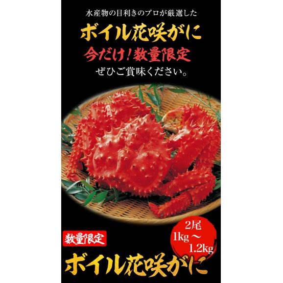 ボイル 国産花咲がに 花咲ガニ2尾1kg〜1.2kg大サイズ 希少 姿身 姿 花咲蟹 花咲ガニ 北海道産03