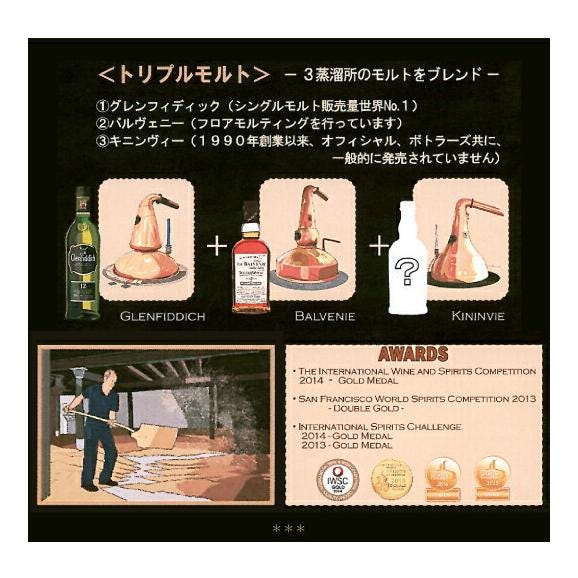 モンキー ショルダー ブレンデッド モルト 40度 箱なし 700ml (正規品) スペイサイド スコッチウイスキー ^YCMKBMJ0^03