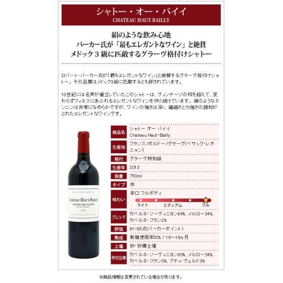 2013 シャトー オー バイイ 750ml グラーヴ特別級 ボルドー フランス 赤ワイン コク辛口 ^AIBY0113^02