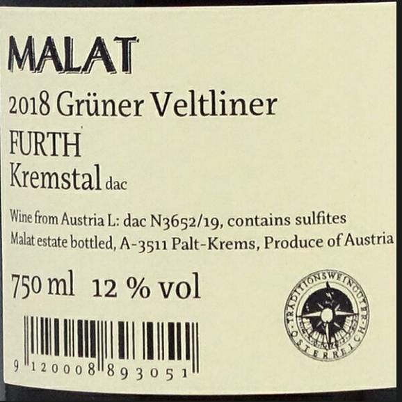 [2018] グリューナー フェルトリーナー フルト パルト 750ml マラート (オーストリア) 白ワイン コク辛口 ワイン ^KBMTFP18^02