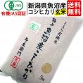 送料無料 玄米 令和7年度産 新潟県 魚沼産 有機JAS認証 コシヒカリ 玄米 5kg お米 太田さん 与左衛門 JAS認定 オーガニック 無農薬 有機栽培米 こしひかり 新潟 ^YGOAML37^
