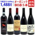 ワイン ワインセット オーガニックワイン 極上赤５本セット 送料無料 BIO 飲み比べセット ギフト ^W03I95SE^