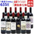 ワイン ワインセット ワイン誌高評価蔵や金賞蔵ワインも入った激旨赤１２本セット 送料無料 (6種類各2本) 飲み比べセット ギフト ^W0AKB6SE^