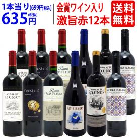ワイン ワインセット ワイン誌高評価蔵や金賞蔵ワインも入った激旨赤１２本セット 送料無料 (6種類各2本) 飲み比べセット ギフト ^W0AKB7SE^