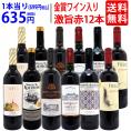 ワイン ワインセット ワイン誌高評価蔵や金賞蔵ワインも入った激旨赤１２本セット 送料無料 (6種類各2本) 飲み比べセット ギフト ^W0AKC1SE^