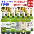 ワイン ワインセット すべて金賞 フランス名産地ボルドー辛口白激旨１２本セット 送料無料 (6種各2本) 飲み比べセット ギフト ^W0DK61SE^