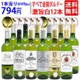 ワイン ワインセット すべて金賞 フランス名産地ボルドー辛口白激旨１２本セット 送料無料 (6種各2本) 飲み比べセット ギフト ^W0DK62SE^