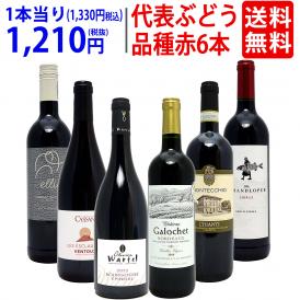 ワイン ワインセット 代表ぶどう品種赤６本セット 送料無料 飲み比べセット ギフト ^W0S1A6SE^