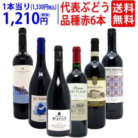 ワイン ワインセット 代表ぶどう品種赤６本セット 送料無料 飲み比べセット ギフト ^W0S1A9SE^