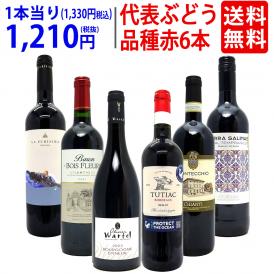 ワイン ワインセット 代表ぶどう品種赤６本セット 送料無料 飲み比べセット ギフト ^W0S1B0SE^