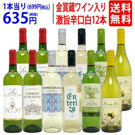 ワイン ワインセット ワイン誌高評価蔵や金賞蔵ワインも入った辛口白１２本セット 送料無料 (6種類各2本) 飲み比べセット ギフト ^W0ZSA2SE^