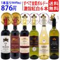 ワイン ワインセット 全て金賞フランス名産地 ボルドー赤白6本セット (赤3本、白3本) 送料無料 飲み比べセット ギフト 紅白 ^W0UJ22SE^