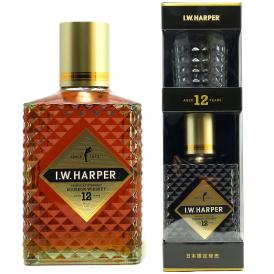 Ｉ．Ｗ．ハーパー 12年 43度 ギフトボックス 2025 オリジナルグラス付 700ml 正規品 バーボン IWハーパー ^YEIHG2JF^