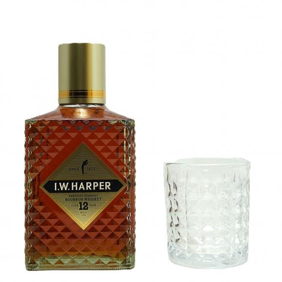 Ｉ．Ｗ．ハーパー 12年 43度 ギフトボックス 2025 オリジナルグラス付 700ml 正規品 バーボン IWハーパー ^YEIHG2JF^02