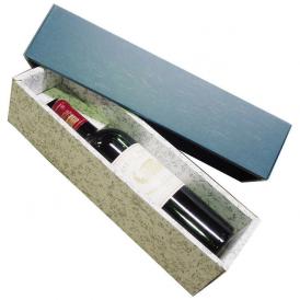 ワイン１本入り用 ギフト箱紺色 ＋全包装＋リボン又はのし ^GIFTBL01^